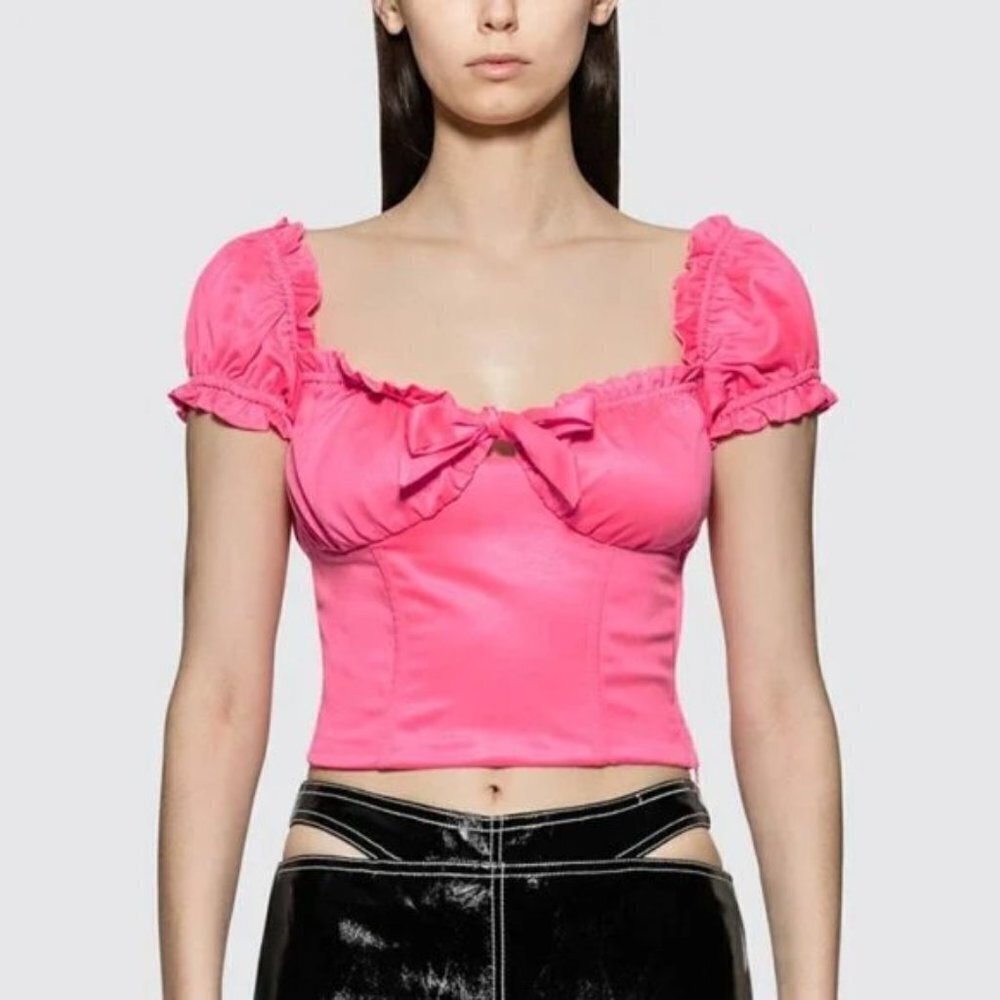 I.AM.GIA Naomi Ruffle Bustier Top Size M